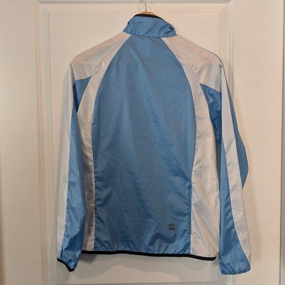 Pearl Izumi Jacket Women's Size Large Blue White Cycling Rip Stop Long Sleeve - Picture 5 of 16